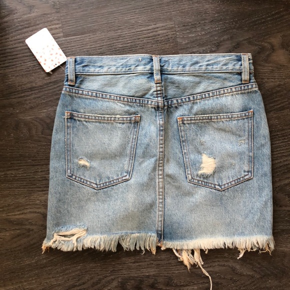 Free People Relaxed & Destroyed Distressed Skirt - Picture 8 of 8